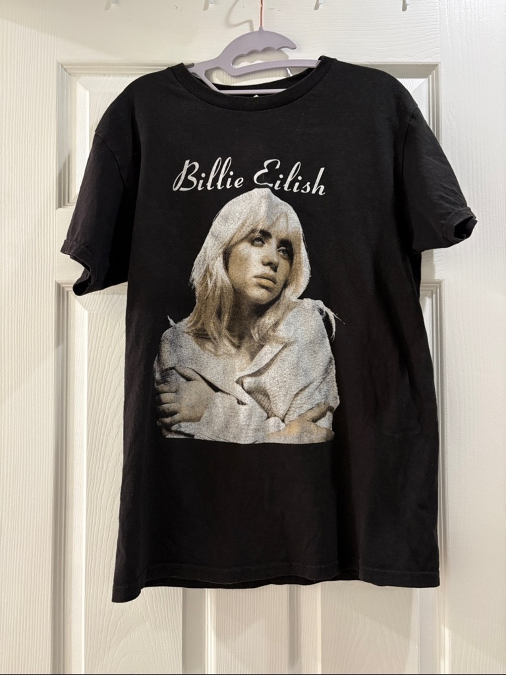 Billie Eilish Medium Happier Than Ever The World Tour Black Graphic 100% Cotton